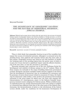 the significance of geographic location for the success of territorial