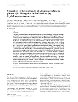 Speciation in the highlands of Mexico: genetic and phenotypic