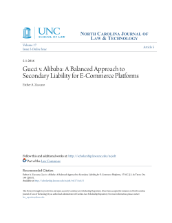 Gucci v. Alibaba: A Balanced Approach to Secondary Liability for E