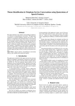 Theme Identification in Telephone Service