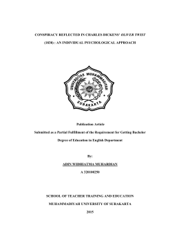 CONSPIRACY REFLECTED IN CHARLES DICKENS` OLIVER