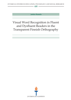 Visual word recognition in fluent and dysfluent readers in the