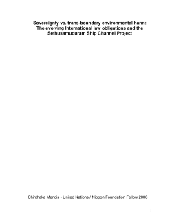 Sovereignty vs. trans-boundary environmental harm