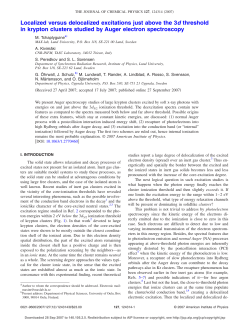 Localized versus delocalized excitations just above the 3d