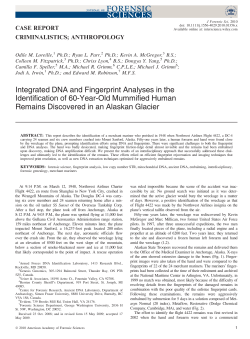Integrated DNA and Fingerprint Analyses in the