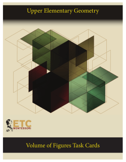 3037 Upper Elementary Geometry - Volume