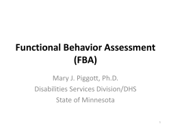 Functional Behavior Assessment (FBA)