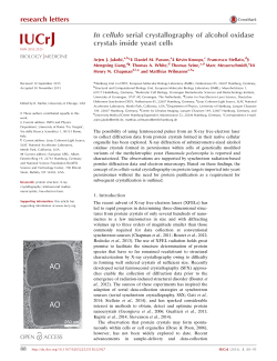 In cellulo serial crystallography of alcohol oxidase