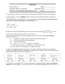 3x2 − x+2 x3 +2x2 −3x = ∫ ∫ ∫ ∫ ∫ ∫