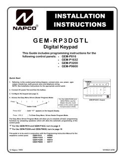 GEM-RP3DGTL Programming Manual