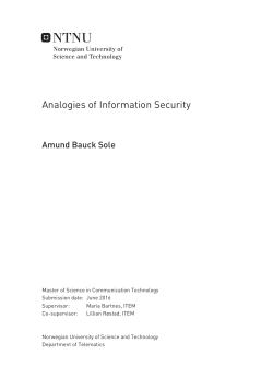 Analogies of Information Security
