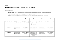 Rubric: Persuasive Devices for Year 6-7