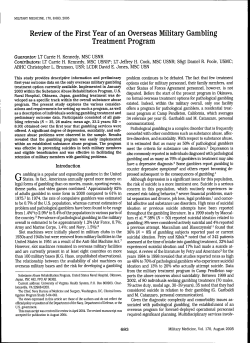 Review of the First Year of an Overseas Military