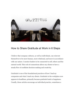 How to Share Gratitude at Work in 6 Steps