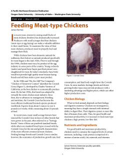 Feeding Meat-type Chickens - OSU Extension Catalog