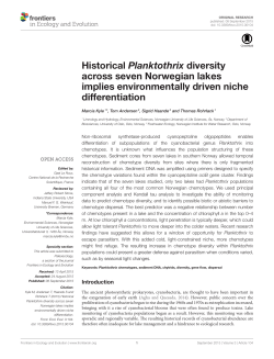 Historical Planktothrix diversity across seven Norwegian lakes