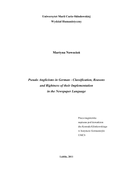 Pseudo Anglicisms in German