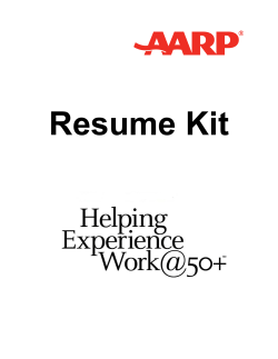 AARP Resume Kit - Job