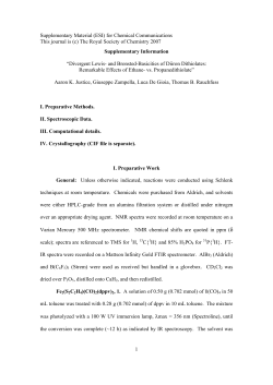 Supplementary Material (ESI) for Chemical Communications This