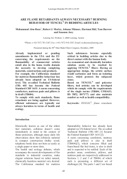 are flame retardants always necessary? burning