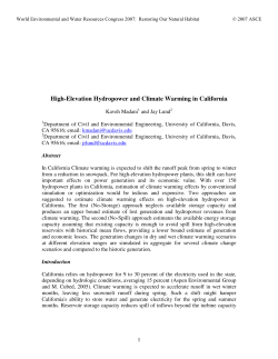 High-Elevation Hydropower and Climate Warming in California