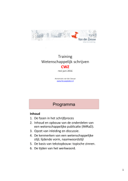 Cursus Wetenschappelijk Schrijven CWZ 2016.pptx