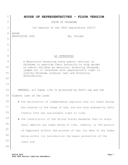 HOUSE OF REPRESENTATIVES - FLOOR VERSION