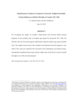 Should Income Transfers be Targeted or Universal?