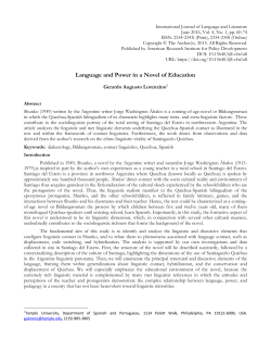 Language and Power in a Novel of Education