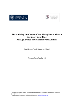 Determining the Causes of the Rising South African Unemployment