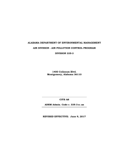 Division 3 - Alabama Department of Environmental Management
