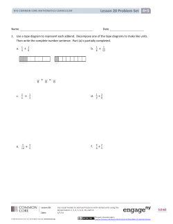 Lesson 2 20 Problem m Set 4• •5
