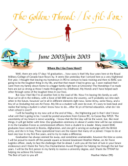 June 2003/juin 2003 - Terry Fox Humanitarian Award