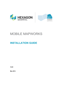 Mobile MapWorks Installation and Configuration Guide