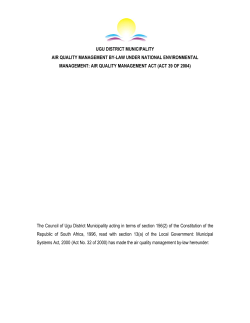GG Notice - Model AQM By-Law