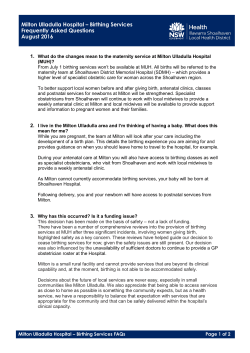 Milton Ulladulla Hospital &ndash; birthing services