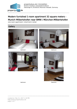 Modern furnished 1-room apartment 32 square meters