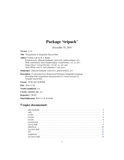 Package `tripack`