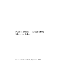 Parallel Imports - Effects of the Silhouette Ruling
