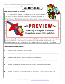 Las Navidades - Super Teacher Worksheets