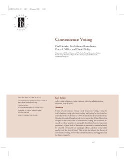 Convenience Voting - Early Voting Information Center