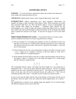 geometric optics - Rutgers Physics