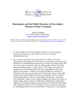 Shakespeare and the Public Discourse of Sovereignty:&ldquo;Reason of