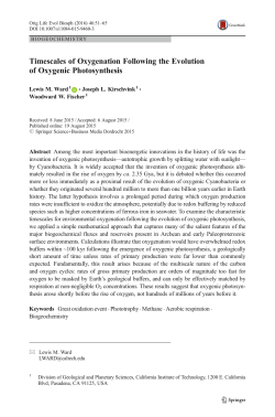 Timescales of Oxygenation Following the Evolution of
