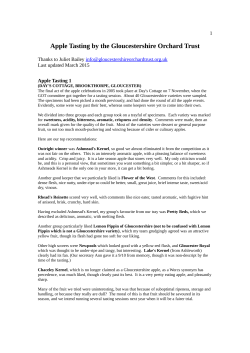 APPLE TASTING - Gloucestershire Orchard Trust