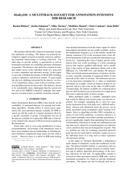 MedleyDB - MARL: Music and Audio Research Laboratory