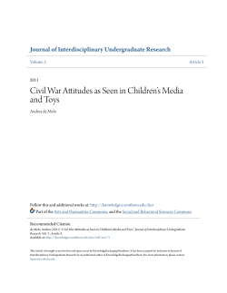 Civil War Attitudes as Seen in Children`s Media and Toys