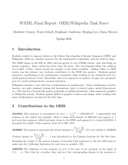 Final Report - University of Washington math department