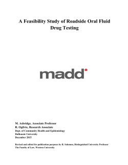 A Feasibility Study of Roadside Oral Fluid Drug