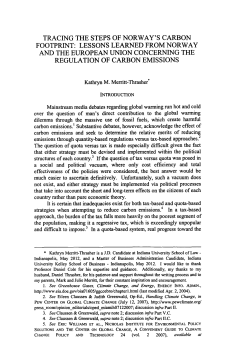 Tracing the Steps of Norway`s Carbon Footprint